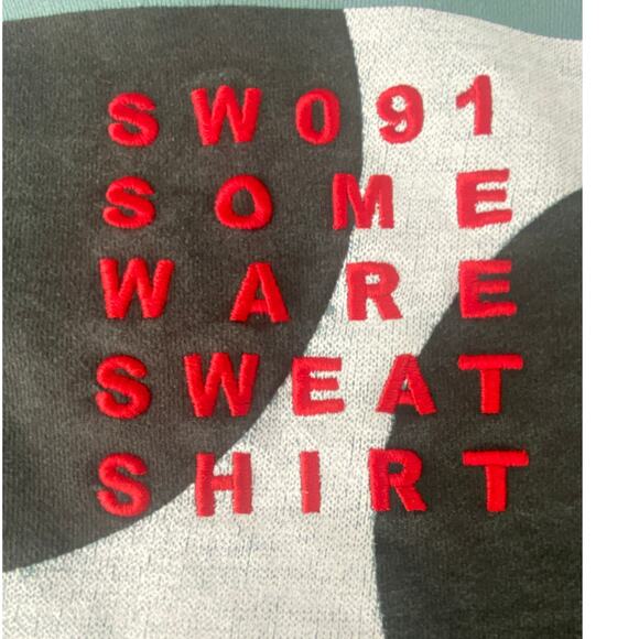 Some Ware Logo Embroidered Hoodie Organic Loopback Cotton Zen Green Size Large - Picture 12 of 13